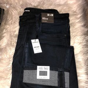 Athletic tapered slim dark wash supersoft jeans